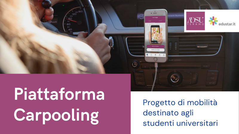 Immagine articolo Il Progetto Carpooling di Adsu Teramo per gli studenti universitari: piattaforma e app Edustar