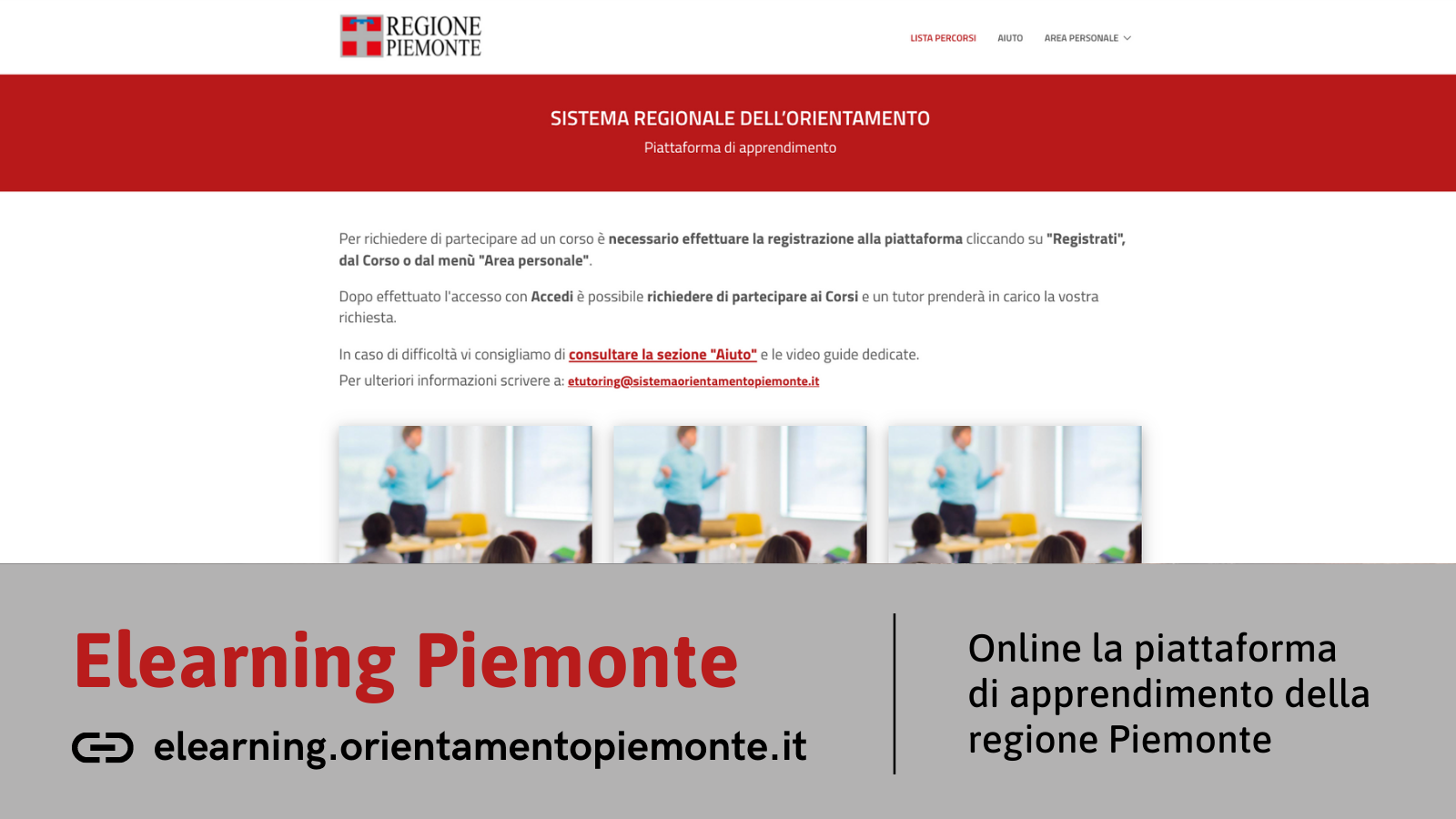 Immagine articolo Piattaforma E-learning della Regione Piemonte: verso un nuovo sistema regionale per l’orientamento