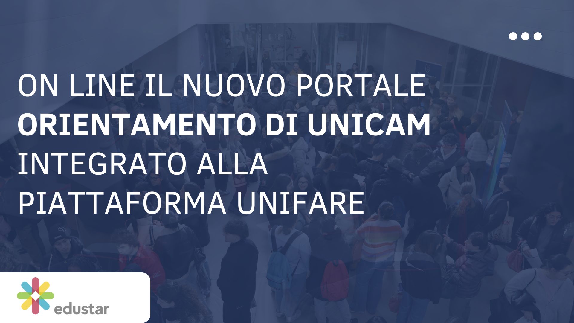 Immagine articolo Il nuovo portale dell’Orientamento di UNICAM integrato alla piattaforma UNIFARE