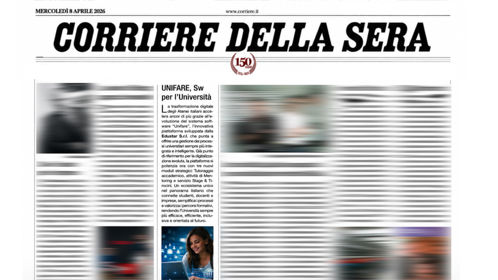 Immagine articolo Il Corriere della Sera dedica un articolo a Edustar e alla piattaforma UNIFARE